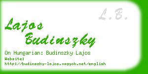 lajos budinszky business card